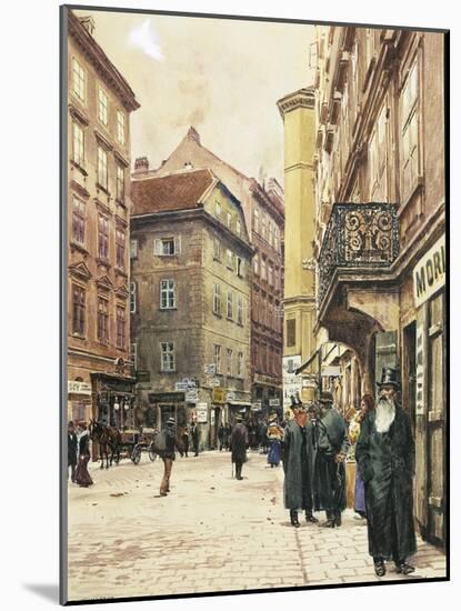 Vienna, the Jewish Quarter, 1905-Franz Poledne-Mounted Giclee Print