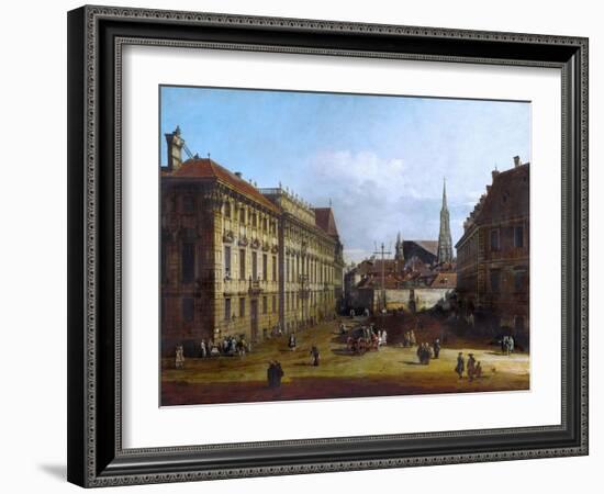 Vienna, the Lobkowitzplatz, Between 1758 and 1761-Bernardo Bellotto-Framed Giclee Print