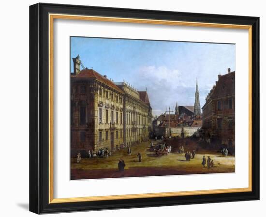 Vienna, the Lobkowitzplatz, Between 1758 and 1761-Bernardo Bellotto-Framed Giclee Print