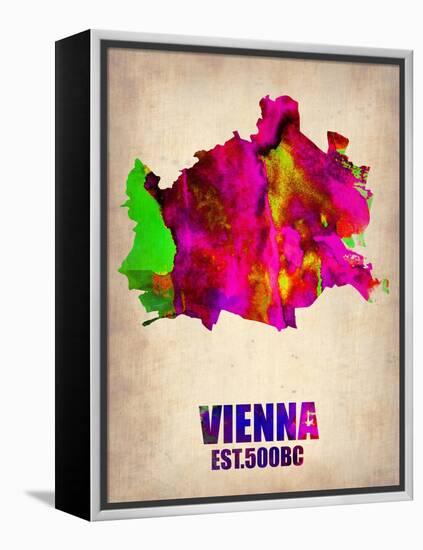 Vienna Watercolor Poster-NaxArt-Framed Stretched Canvas