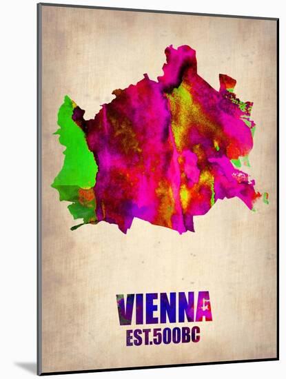 Vienna Watercolor Poster-NaxArt-Mounted Art Print