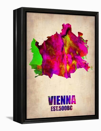 Vienna Watercolor Poster-NaxArt-Framed Stretched Canvas