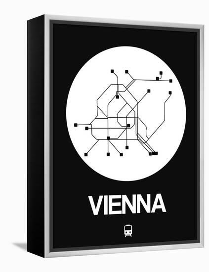 Vienna White Subway Map-NaxArt-Framed Stretched Canvas