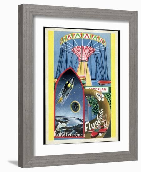 Viennese Fun Fair, Historical Post Card-Detlev Van Ravenswaay-Framed Photographic Print