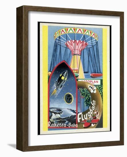 Viennese Fun Fair, Historical Post Card-Detlev Van Ravenswaay-Framed Photographic Print