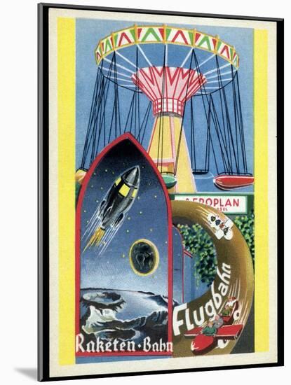 Viennese Fun Fair, Historical Post Card-Detlev Van Ravenswaay-Mounted Photographic Print