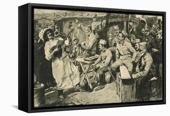 Viennese Humour in a Camp of Reservists in the Carpathian Mountains-Wilhelm Gause-Framed Premier Image Canvas