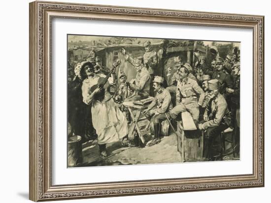 Viennese Humour in a Camp of Reservists in the Carpathian Mountains-Wilhelm Gause-Framed Giclee Print