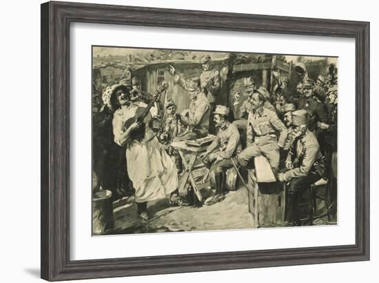 Viennese Humour in a Camp of Reservists in the Carpathian Mountains-Wilhelm Gause-Framed Giclee Print