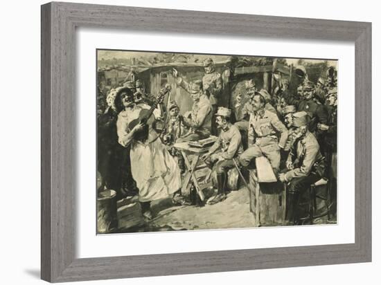 Viennese Humour in a Camp of Reservists in the Carpathian Mountains-Wilhelm Gause-Framed Giclee Print