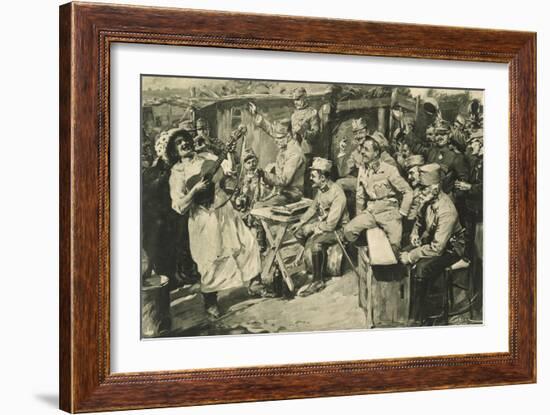 Viennese Humour in a Camp of Reservists in the Carpathian Mountains-Wilhelm Gause-Framed Giclee Print