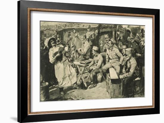 Viennese Humour in a Camp of Reservists in the Carpathian Mountains-Wilhelm Gause-Framed Giclee Print