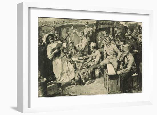 Viennese Humour in a Camp of Reservists in the Carpathian Mountains-Wilhelm Gause-Framed Giclee Print