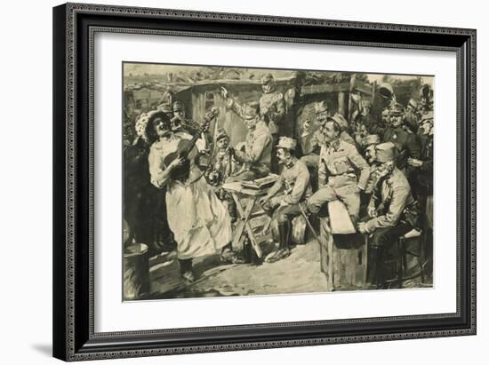 Viennese Humour in a Camp of Reservists in the Carpathian Mountains-Wilhelm Gause-Framed Giclee Print