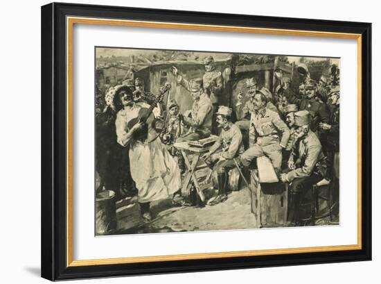 Viennese Humour in a Camp of Reservists in the Carpathian Mountains-Wilhelm Gause-Framed Giclee Print