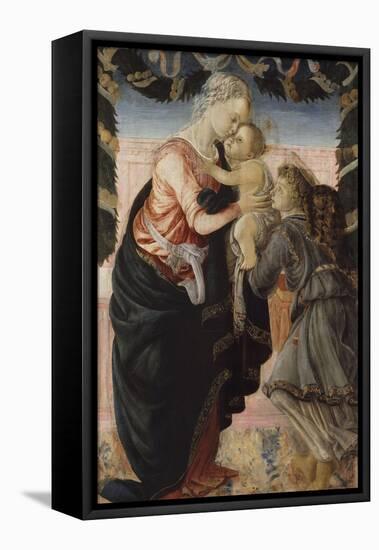 Vierge à l'Enfant soutenu par un ange-Sandro Botticelli-Framed Premier Image Canvas