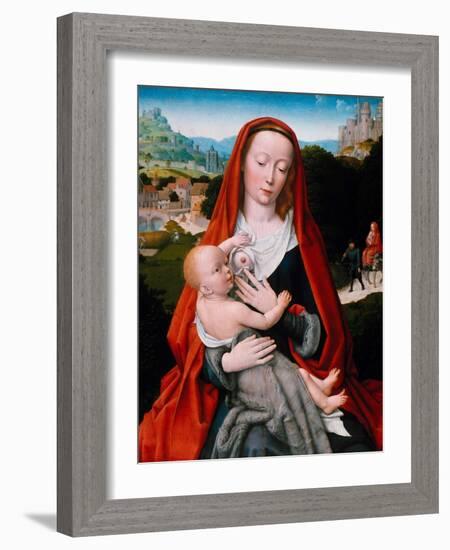 Vierge a L'enfant  (Virgin and Child) Peinture De Gerard David (Gheeraedt Ou Geerart Janszoon) (Ve-Gerard David-Framed Giclee Print