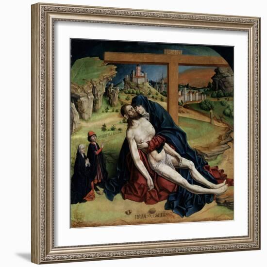 Vierge De Pitie - (Pieta) Peinture De Fernando Gallego (Vers 1440-1507) 1470 Dim. 1,25X1,09 M Madri-Fernando Gallego-Framed Giclee Print