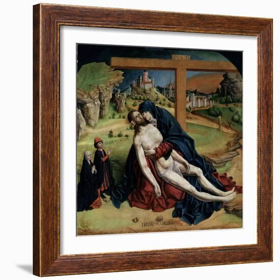 Vierge De Pitie - (Pieta) Peinture De Fernando Gallego (Vers 1440-1507) 1470 Dim. 1,25X1,09 M Madri-Fernando Gallego-Framed Giclee Print