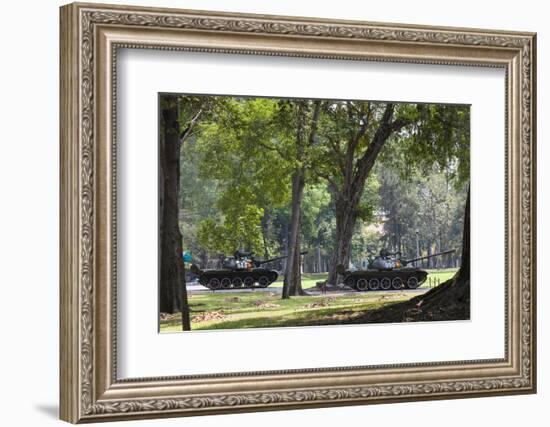 Vietnam, Display of First North Vietnamese Tank to Have Entered the City on 30 April 1975-Walter Bibikow-Framed Photographic Print