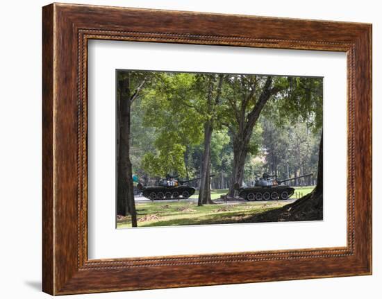 Vietnam, Display of First North Vietnamese Tank to Have Entered the City on 30 April 1975-Walter Bibikow-Framed Photographic Print