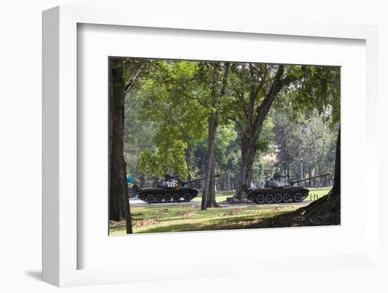 Vietnam, Display of First North Vietnamese Tank to Have Entered the City on 30 April 1975-Walter Bibikow-Framed Photographic Print