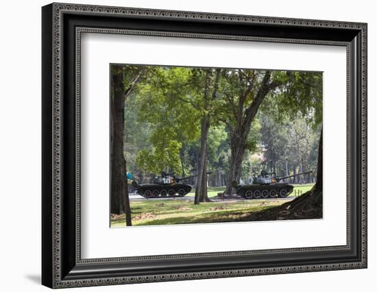 Vietnam, Display of First North Vietnamese Tank to Have Entered the City on 30 April 1975-Walter Bibikow-Framed Photographic Print