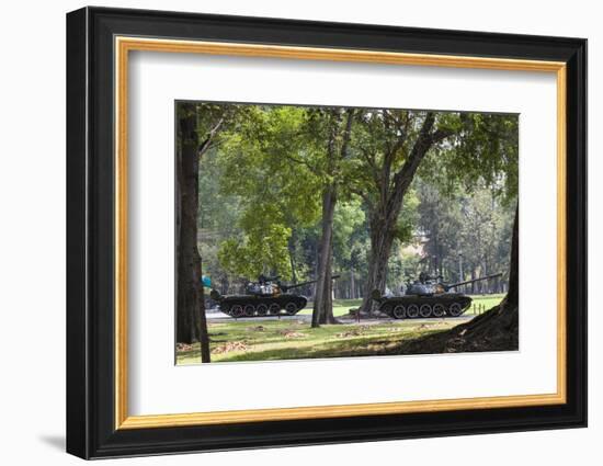 Vietnam, Display of First North Vietnamese Tank to Have Entered the City on 30 April 1975-Walter Bibikow-Framed Photographic Print