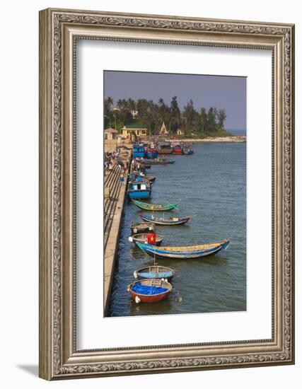 Vietnam, Dmz Area. Quang Binh Province, Cua Tung Beach, Waterfront, Elevated View-Walter Bibikow-Framed Photographic Print