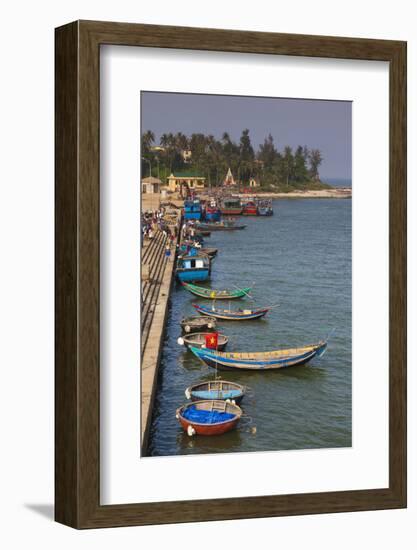 Vietnam, Dmz Area. Quang Binh Province, Cua Tung Beach, Waterfront, Elevated View-Walter Bibikow-Framed Photographic Print