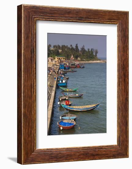 Vietnam, Dmz Area. Quang Binh Province, Cua Tung Beach, Waterfront, Elevated View-Walter Bibikow-Framed Photographic Print