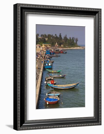 Vietnam, Dmz Area. Quang Binh Province, Cua Tung Beach, Waterfront, Elevated View-Walter Bibikow-Framed Photographic Print