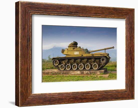 Vietnam, Dmz Area. Quang Tri Province, Khe Sanh, Exterior Display of Us Army Tank-Walter Bibikow-Framed Photographic Print