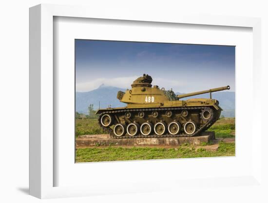 Vietnam, Dmz Area. Quang Tri Province, Khe Sanh, Exterior Display of Us Army Tank-Walter Bibikow-Framed Photographic Print