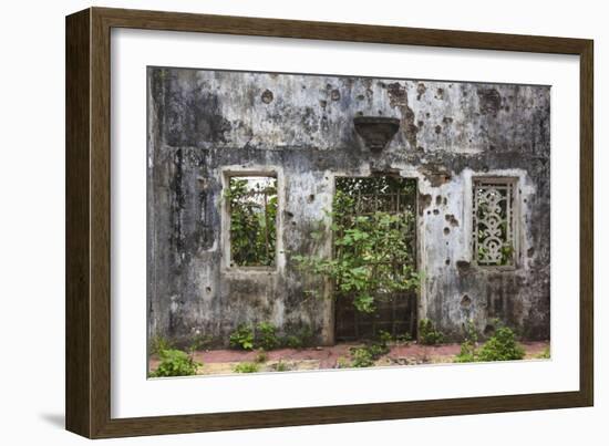 Vietnam, Dmz Area. Quang Tri, Ruins of Long Hung Church Destroyed During Vietnam War in 1972-Walter Bibikow-Framed Photographic Print