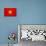 Vietnam Flag Design with Wood Patterning - Flags of the World Series-Philippe Hugonnard-Art Print displayed on a wall