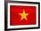 Vietnam Flag Design with Wood Patterning - Flags of the World Series-Philippe Hugonnard-Framed Art Print