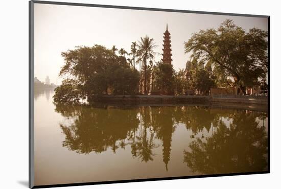 Vietnam, Ha Noi, West Lake. the Ancient Tran Quoc Pagoda Sits Surrounded by Vegetation-Niels Van Gijn-Mounted Photographic Print