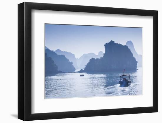 Vietnam, Halong Bay, Tito Island, Water Taxis-Walter Bibikow-Framed Photographic Print