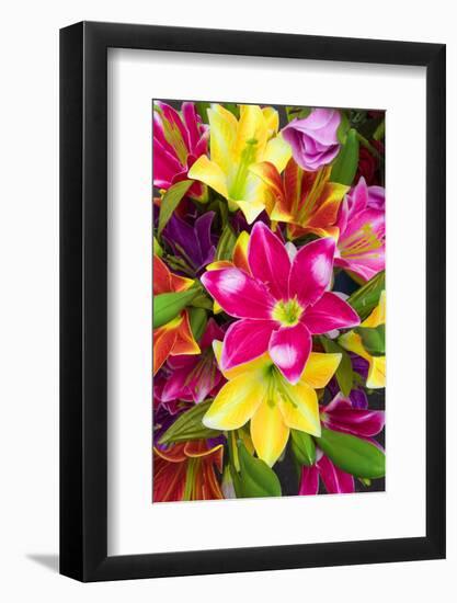 Vietnam, Hanoi. Flower Market-Walter Bibikow-Framed Photographic Print