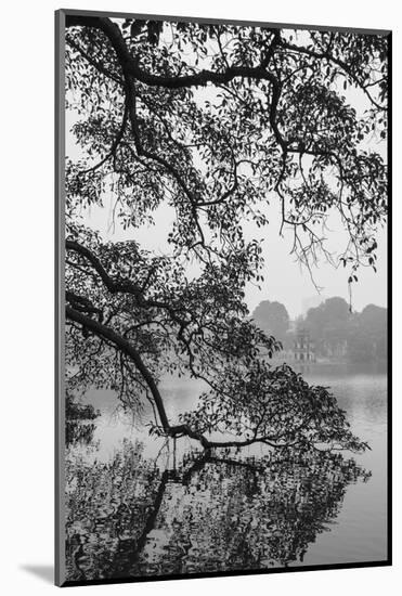 Vietnam, Hanoi. Hoan Kiem Lake and Thap Rua, Turtle Pagoda-Walter Bibikow-Mounted Photographic Print