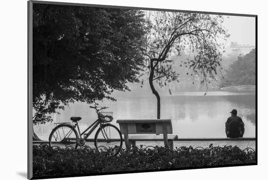 Vietnam, Hanoi. Hoan Kiem Lake with People-Walter Bibikow-Mounted Photographic Print