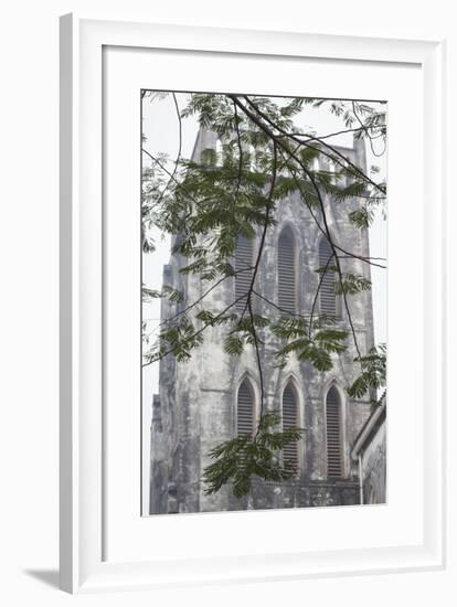 Vietnam, Hanoi. St. Joseph Cathedral, Exterior-Walter Bibikow-Framed Photographic Print