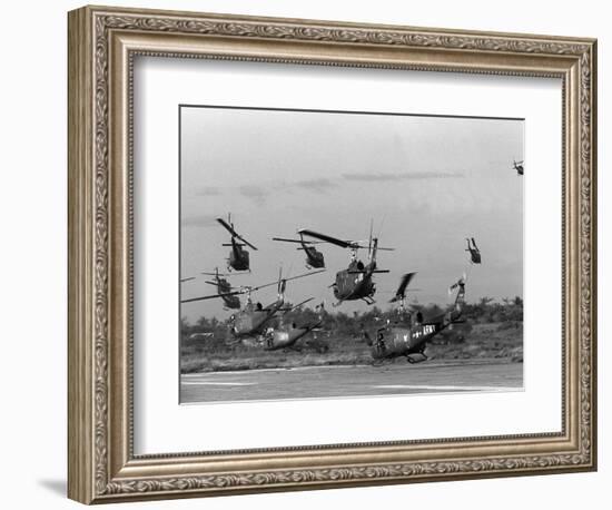 Vietnam Helicopter Assault-Associated Press-Framed Photographic Print