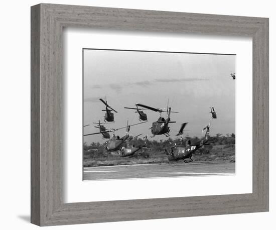 Vietnam Helicopter Assault-Associated Press-Framed Photographic Print