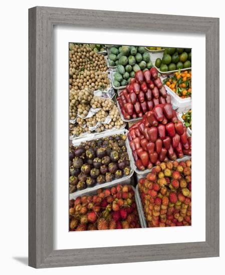 Vietnam, Ho Chi Minh City, Ben Thanh Market, Fruit Display-Steve Vidler-Framed Photographic Print