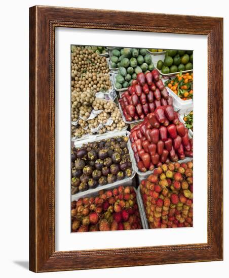 Vietnam, Ho Chi Minh City, Ben Thanh Market, Fruit Display-Steve Vidler-Framed Photographic Print