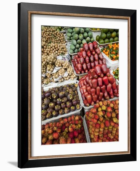 Vietnam, Ho Chi Minh City, Ben Thanh Market, Fruit Display-Steve Vidler-Framed Photographic Print