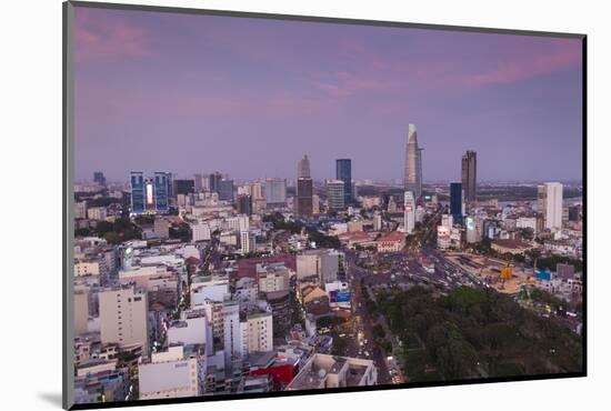 Vietnam, Ho Chi Minh City. Elevated City View Above Quach Thi Trang Circle, Dusk-Walter Bibikow-Mounted Photographic Print