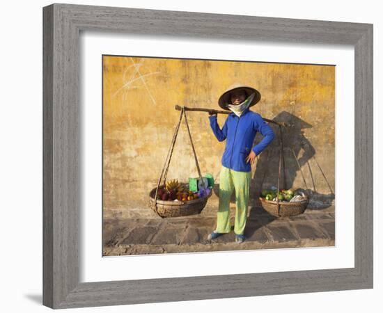 Vietnam, Hoi An, Fruit Vendor-Steve Vidler-Framed Photographic Print